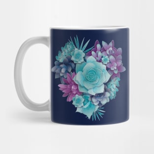 Succulent Love III // heart Mug